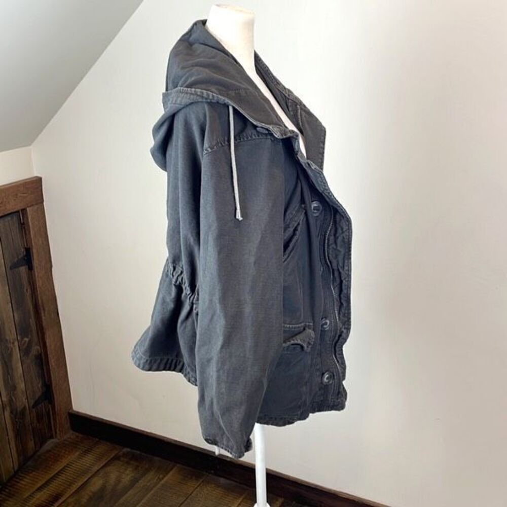 Free People Not Your Brothers Surplus Boho Military Jacket size XS Gray - Picture 7 of 14